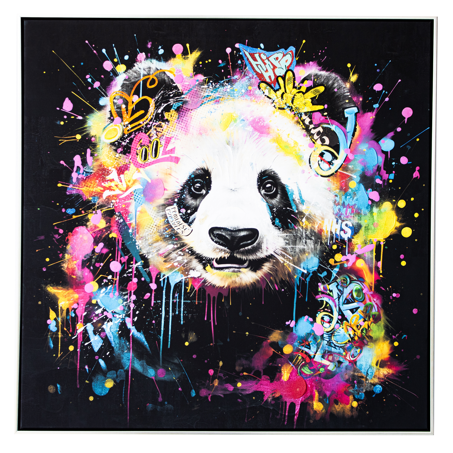 Cuadro con Óleo Panda Splashed